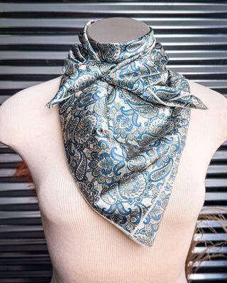 Dusty Denim Paisley Wild Rag