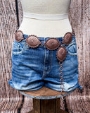 Sunfire Concho Chain Belt on a mannequin.
