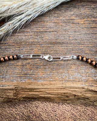 Westward Rise Graduated Copper Pearl Necklace