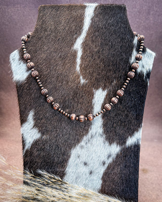 Copperline Fluted Copper Pearl Necklace