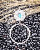 Blue Mesa Fashion Hoops displayed on beans and wheat.