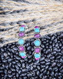 Canyon Bloom Fashion Hoop Earrings on beans and wheat.