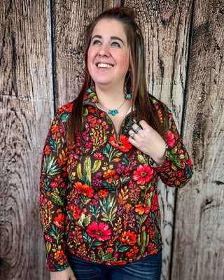 Rodeo Garden Fitted Pullover by Sterling Kreek