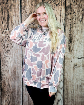 Dusty Camo Howdy Pullover Sweatshirt