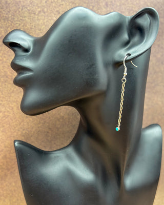 Dot Turquoise Twisted Wire Earrings by Katrina Tsosie