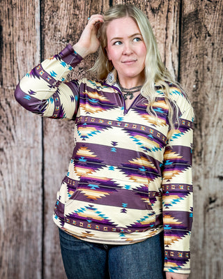 Dusty Violet Fitted Pullover by Sterling Kreek