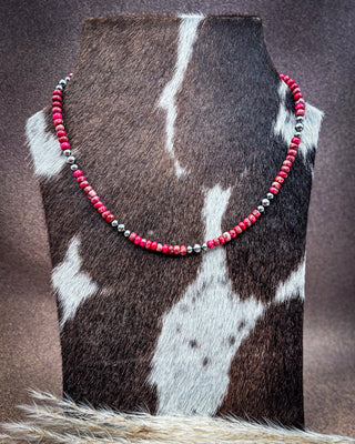 Rosette Variscite and Sterling Silver Pearl Necklace