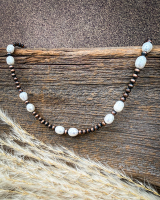 Pearl Creek Copper & Freshwater Pearl Necklace