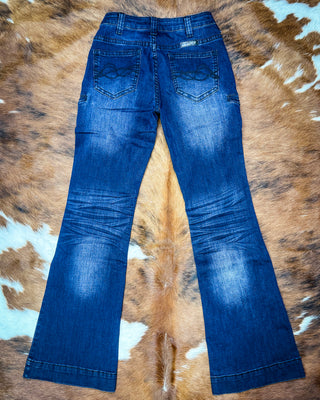 Sapphire Sport Trouser Jeans in Dark Wash by Cowgirl Tuff