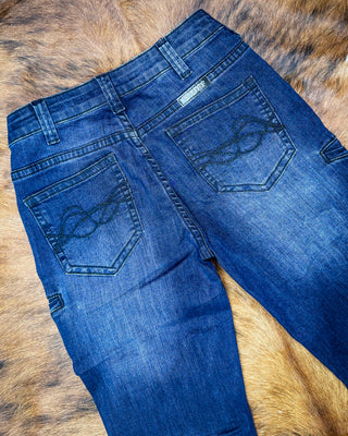 Sapphire Sport Trouser Jeans in Dark Wash by Cowgirl Tuff