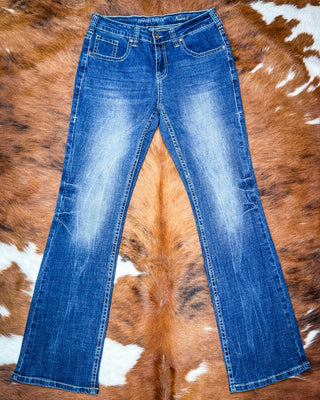 Premium II Bootcut Jeans in Medium Wash by Cowgirl Tuff