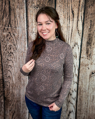 Bronzed Bloom Long Sleeve Top by Sterling Kreek