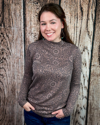 Bronzed Bloom Long Sleeve Top by Sterling Kreek