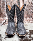 Front view of the Nova Twisted X Women's 11" Tech X Boot displayed on cowhide with a wood backdrop.