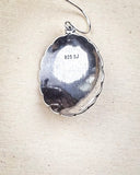 The back of the Abeytu Genuine Turquoise Earrings showing the numbers "925 SJ"