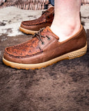 Marrow Twisted X Boat Shoe Driving Moc - Brown Multi and Rustic Brown