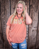 Blooming Cowgirl Essentials Graphic Tee - Coral