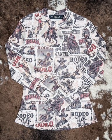 Rodeo Collage Mesh Top