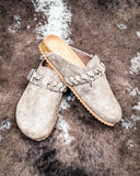 Iris Tooled Slip on Mule in Taupe by Very G
