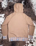 Back view of the Trophy Ladies Hooey Hoodie in Shitake Brown on cowhide.