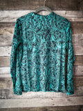 Tooled in Turquoise Mesh Top - Sterling Kreek - Bronco Western Supply Co.