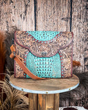 Crocstar Embossed Croc Crossbody Purse