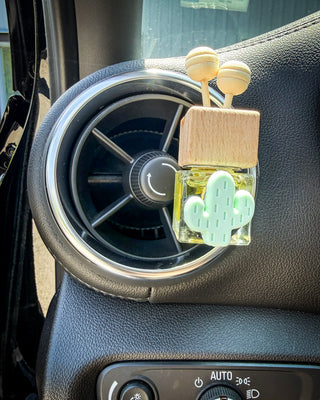Minty Cactus Vent Clip Car Diffuser in Leather and Lace