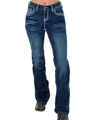 Blue jeans on a white background