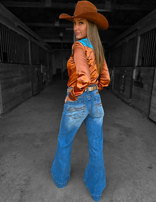 Rustee DFMI Wide Leg Trouser Jeans By Cowgirl Tuff
 by Cowgirl Tuff