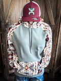 Summit Hooey Ladies Hoodie - Blue/Burgundy