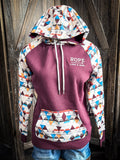 Rope Like a Girl Hooey Ladies Hoodie - Maroon