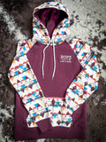 Rope Like a Girl Hooey Ladies Hoodie - Maroon