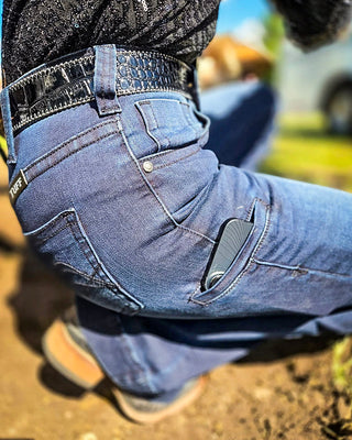 Sapphire Sport Trouser Jeans in Dark Wash by Cowgirl Tuff
