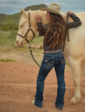 Cowgirl Tuff - Rusty Barbed Wire Bootcut Jeans- Bronco Western Supply Co.