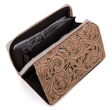 Piper Floral Tooled Wallet - Khaki - Western - Montana West - Bronco Western Supply Co.