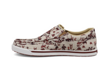 Twisted X - Slip On Shoe - Kicks - Maroon & Ivory - Casual Shoe - Bronco Western Supply Co.