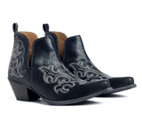 Myra Bag - La Ponderosa Leather Booties in Ebony - Western Fashion Boot - Bronco Western Supply Co.