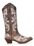 side of boot with white backdrop
