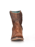 front of boot with white backdrop