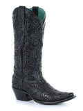 side of boots with white backdrop