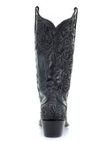 back of boot with white backdrop