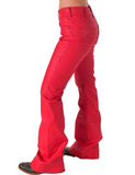 Left side view of model wearing trouser jeans.