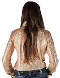 Cowgirl Tuff Golden Viper Pullover Button Up with Holographic Foil