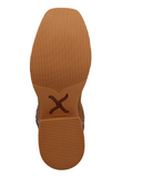 Bottom of the Azalea Twisted X Women's 11" Tech X Boot in a white backdrop.