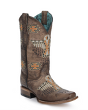 Side view of the Stormlash Corral Boots in a white background.