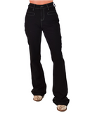 Black jeans on a white background