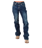 Blue jeans on a white background