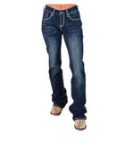 Blue jeans on a white background