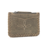 The Outlander Edge Credit Card Holder in Brown in a white back ground.