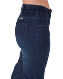 Blue jeans on a white background